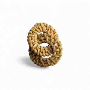 Abalorio de Ratán Artesanal, Abalorio de Fibra Natural Hecho a Mano para la Fabricación de Joyas, Pendientes y Collares - Product Image 1