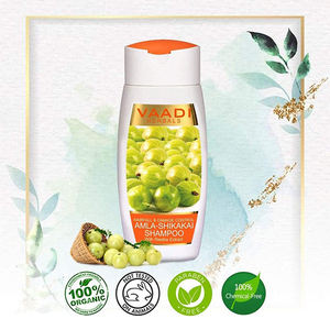 Vaadi sampo penumbuh rambut Herbals, <span class=keywords><strong>Amla</strong></span> Shikakai sampo Anti ketombe kontrol kerusakan rambut-110 ML