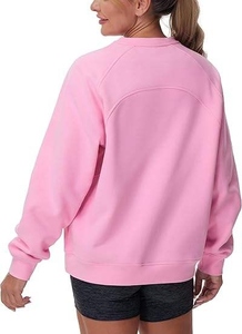 Sweat-shirt pour femme en tricot d'hiver de qualité supérieure, 100% coton, anti-boulochage, séchage rapide, style streetwear, manches longues, pull-over, couleur personnalisée - Product Image 6