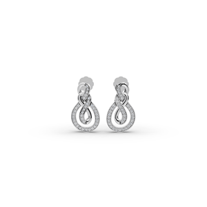 <b>Infinity</b> Loop Lab-Grown Diamond <b>Earrings</b> - Product Image 5