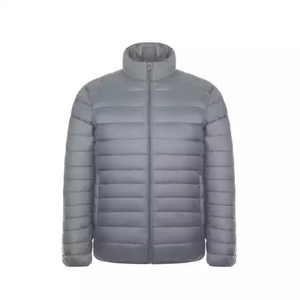 Blouson d'hiver unisexe, coupe bomber, enduit, coupe-vent de haute qualité, chaud, fermeture éclair intégrale, vêtement d'extérieur formel avec poches, logo sur le devant - Product Image 4