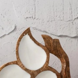 Plateau de service en bois de conception de feuille faite à la main de Offre Spéciale pour la vaisselle de mariage - Product Image 3