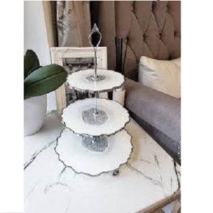 ชั้นวางเค้กเรซิ่นทรงกลม3ชั้นพร้อมชั้นวางเค้กผลไม้สำหรับวางเค้กคุกกี้ขนมคุ้กกี้เครื่องประดับ - Product Image 3