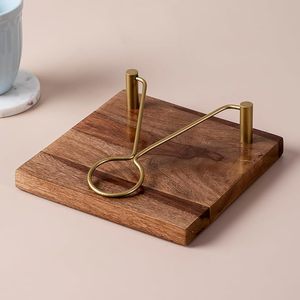 Wooden Napkin <b>Holder</b> & <b>Tissue</b> Paper Towel Dispenser Dining Table Decor Accessory for <b>Kitchen</b> Restaurant Hotel or Office - Product Image 4