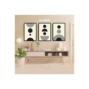 Ensemble de 3 tables modernes en MDF avec cadres imprimés colorés de qualité et 84 accents muraux 50x35cm - Product Image 5