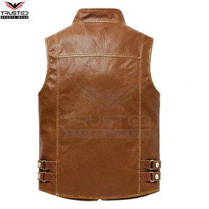Chaleco de Motocicleta de Cuero Impermeable y Transpirable con Cuello Mao, de Alta Calidad y Bajo Precio, con Logotipo Personalizado, Ligero, para Hombre - Product Image 3