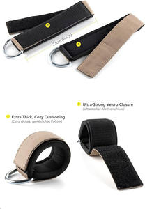 Sangle de cheville de sport en néoprène avec logo personnalisé, anneau en D, rembourrage épais, réglable, accessoire d'entraînement pour hommes et femmes - Product Image 5