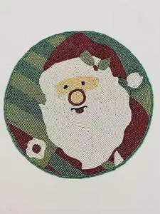 New Arrival <b>Large</b> Flower Shaped With Green Polyester Bead Placemat Home Dining Table Decorative <b>Mat</b> Kitchen Ware - Product Image 5