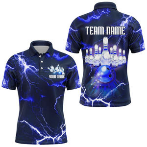 Camisa de Bolos Thunder de Calidad Superior, la Mejor al por Mayor, Impermeable, Transpirable, Ligera, Material Personalizado para Hombre, 100% - Product Image 5