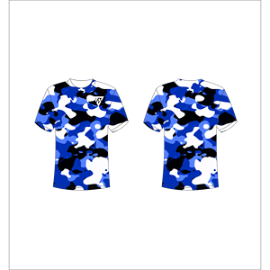 T-shirt personnalisé pour homme en gros, motif camouflage bleu, tee-shirt graphique par sublimation, style urbain Trackstar, marque privée OEM TSI-G05-P0566 - Product Image 1