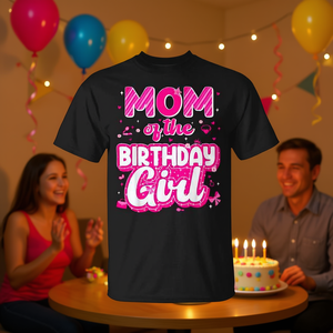 Magliette Promozionali per Decorazioni Festa Familiare: Mamma, Papà e Bambina/a Compleanno - Product Image 3