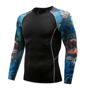 Precio barato Tops Rash Guard Camisas de compresión personalizadas para hombres Camisa de compresión de manga larga Rash Guard - Product Image 6