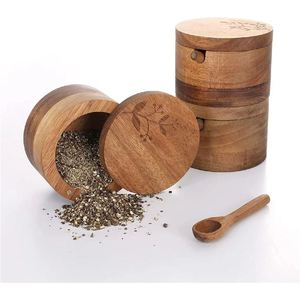 Ustomized-coctelera clásica de madera para sal y pimienta, herramienta para hierbas y especias para restaurante comercial, vajilla de mesa para hogar y hotel - Product Image 2