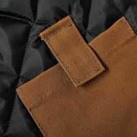 100% coton vêtements de travail gilet pour hommes Logo personnalisé matelassé doublure grandes poches contraste col fermeture éclair braguette pour vêtements d'extérieur d'hiver