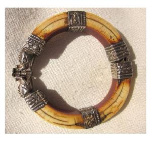 Belle corne de bohème et bracelet en laiton bracelet naturel mode manchette bijoux pour hommes et femmes - Product Image 1