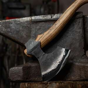Handmade Custom DIY Industrial HC 5160 Carbon Steel Viking <b>Axe</b> Head Rose Wood <b>Handle</b> Splitting <b>Axe</b> Long Bushcraft Hatchet OEM - Product Image 3