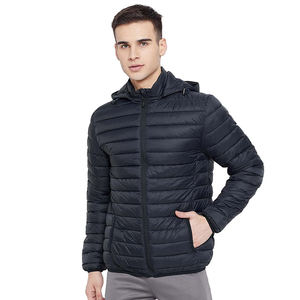 Veste d'hiver personnalisée pour hommes 100% toile de nylon col montant manches complètes logo personnalisé imprimé chaud couverture complète confortable - Product Image 1