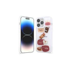 Funda Protectora Trasera de Lujo Netzy con Purpurina Líquida y Figura en Relieve para iPhone 14 Pro Max, Blanca, Fabricada con Revestimiento de PC - Product Image 1