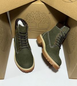 Botas de Tobillo Ligeras para Hombre con Parte Superior de Cuero Genuino, Impermeables y Antideslizantes, Cierre con Cordones, Listas para el Invierno - Product Image 1