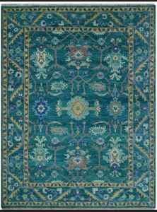 Tapis antique vert luxueux Oushak turc noué à la main 4x6 à 10x14 pieds taille personnalisable salon ensembles de tapis faits à la main - Product Image 4