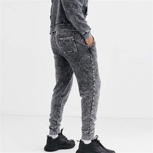 Vente en gros de vêtements de sport d'extérieur vintage en éponge française de haute qualité, ensemble de survêtements pour hommes avec lavage à l'acide - Product Image 6