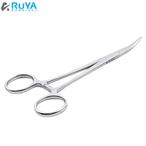 Forceps quirúrgicos para uso en el hogar, instrumentos de Forceps de 5,5 pulgadas y 14cm, con Puntas curvadas rectas delicadas, Forceps de la vía arterial hemostática CE ISO - Product Image 4
