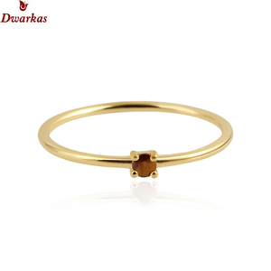 Anillo minimalista de plata de ley fina para mujer, piedra de ojo de tigre Natural, piedra preciosa, joyería personalizada clásica para boda, venta al por mayor - Product Image 2