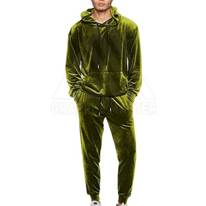 2024 meilleur Design hommes velours survêtement haute qualité séchage rapide Gym Sportswear taille XXL avec Logo personnalisé pour l'hiver - Product Image 1