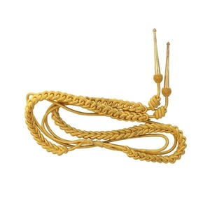 Aiguillette táctico de Lingotes de plata dorada de alta calidad, cordón de hombro uniforme de gran calidad para accesorios de uniformes tácticos - Product Image 3