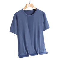 Logo personnalisé OEM, tricoté sur le devant, sportif, été, homme, coupe ample, séchage rapide, respirant, écologique, décontracté, grande taille, streetwear
