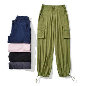 Pantalones Cargo holgados a prueba de viento con estilo de invierno para mujer, pantalones con cordón de cintura informales transpirables ecológicos con múltiples bolsillos - Product Image 2