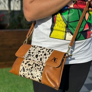 Nouveau Style occidental imprimé Animal fourrure cuir sacs à bandoulière de haute qualité à la mode véritable vente chaude côté sacs à main pour les femmes - Product Image 1