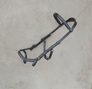 เชือกแขวนคอหนังสีดำพร้อมมงกุฎบุนวมรวดเร็วบรรเทาง่ายรวดเร็วสำหรับการฝึกม้าสินค้าคุณภาพ - Product Image 2