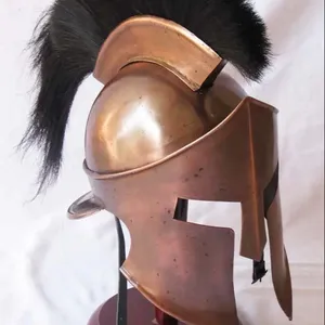 Calvin kerajinan "Delight perusahaan pertengahan Roman Corinthian helm Armour Raja Leonidas Yunani Sparta 300 helm