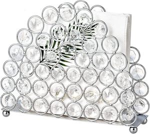 Crystal Napkin Paper Holder Facial Tissues Napkin Organizer Mails Letters <b>Cards</b> Holder Cast Standing for Dining <b>Table</b> - Product Image 3