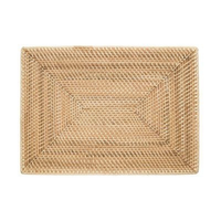 Vente en gros de sets de table en rotin tissés à la main tapis de table durables et écologiques pour les salles à manger rustiques napperon boho en fibre de raphia