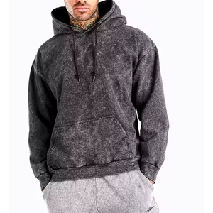 Sudadera con Capucha de Invierno para Hombre, Diseño Personalizado, Estilo Urbano, Lavado Ácido, 100% Algodón Orgánico, Ecológica - Product Image 1