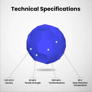 Numakers La mejor calidad 1,75mm ASA Royal Blue Impresión 3D Varillas de plástico 1kg Filamento - Product Image 5