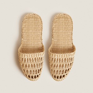 ลดกระหน่ำรองเท้าแตะฟล็อปเป็นมิตรต่อสิ่งแวดล้อมสำหรับผู้หญิงรองเท้าแตะพื้นเรียบสำหรับงานหัตถกรรมจากหญ้าทะเลขายส่ง - Product Image 1