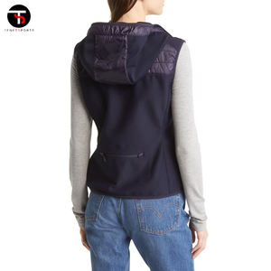 Logotipo personalizado equitación invierno cálido abrigos gruesos calidad Puffer chaleco recortado poliéster algodón transpirable exterior sin mangas - Product Image 4