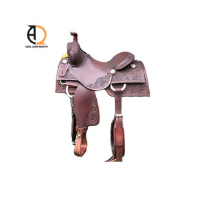 Selle de dressage en cuir anglais, selle en cuir avec ensemble - Product Image 2