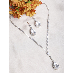 Ensemble de bijoux de mariage, collier en zircon doré éblouissant pour cadeaux - Product Image 1