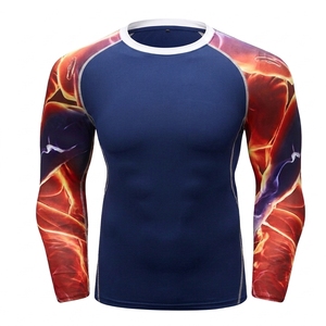 BJJ Rush Guard Grappling MMA Jiu Jitsu No-Gi UFC <b>Shirt</b> Long Sleeves <b>Compression</b> UPF50+ Breathable Anti-UV Eco-Friendly - Product Image 3