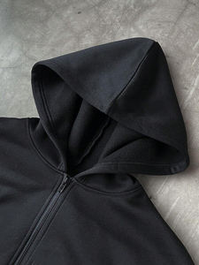 High Quality Custom 400gsm Baggy Fleece 100% Cotton Flare Sweatpants Drawstring <b>Hoodie</b> Lightweight Vintage Solid Tracksuit Set - Product Image 2