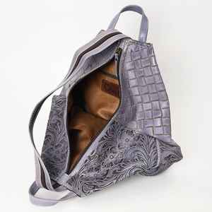 Western Tooled Mochila Bolso de cuero bohemio Floral Mano Tooled Designer Western Cowhide Purse Bolso tallado a mano al mejor precio - Product Image 5