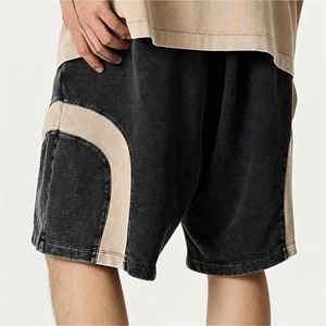 2025 <b>Men's</b> Summer Daily Quick Dry Fitness <b>Shorts</b> 100% Cotton Wholesale Fashion Multi-Color Loose Making Custom Arc <b>Patch</b> - Product Image 4