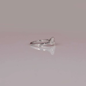 แหวนหมั้นเพชรสีชมพูอ่อนสำหรับผู้ใหญ่14KT ชุบทองด้วยมาร์คีชตัดรูปวงรีแบบสั่งทำ - Product Image 2