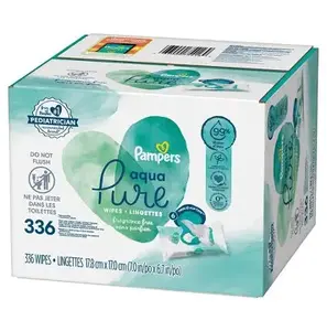 Fournisseur de prix de gros - Lingettes pour bébés Pampers Aqua Pure Sensitive - 672 lingettes, carton de 12 paquets - Product Image 1