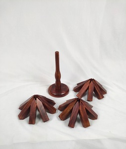 Posavasos Redondos de Madera, Salvamanteles Ecológicos Modernos, Resistentes al Calor, Decorativos, Plegables - Product Image 3