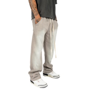 Pantalones de Hombre Casuales de Lona 100% Algodón, Lavado Ácido, Pierna Ancha, con Cordón, Estilo Vintage, al por Mayor - Product Image 6